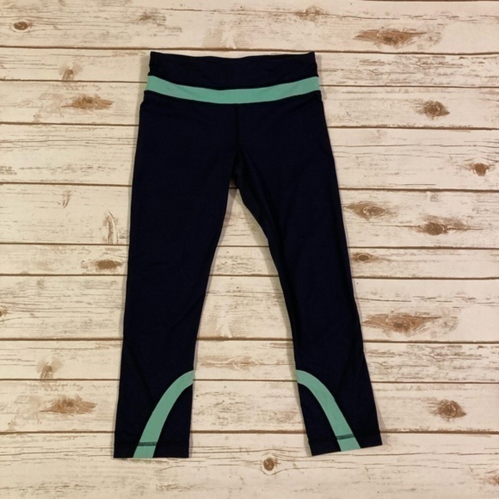 Lululemon Navy Blue Run Inspire Cropped Leggings 4